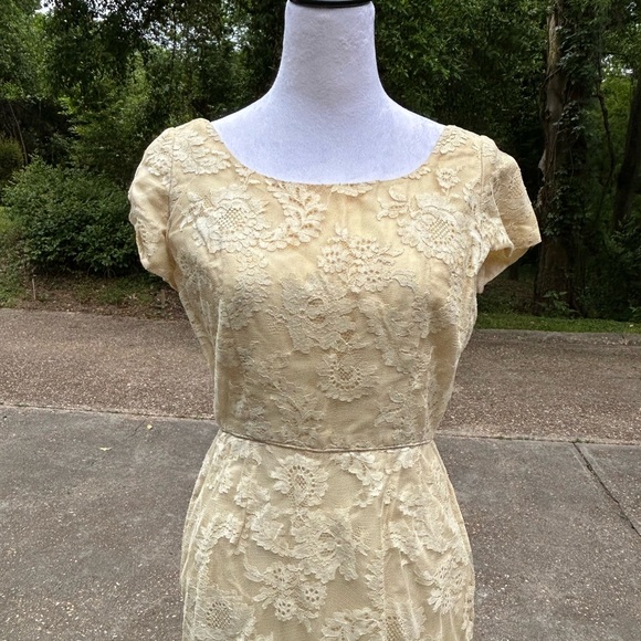 Vintage 1960s wedding or mother of bride dress & jacket Clifton Wilhite M maxi - Picture 3 of 16